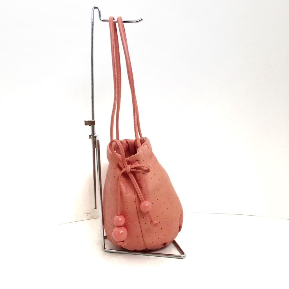 Furla Bag Pink Leather Punching Shoulder